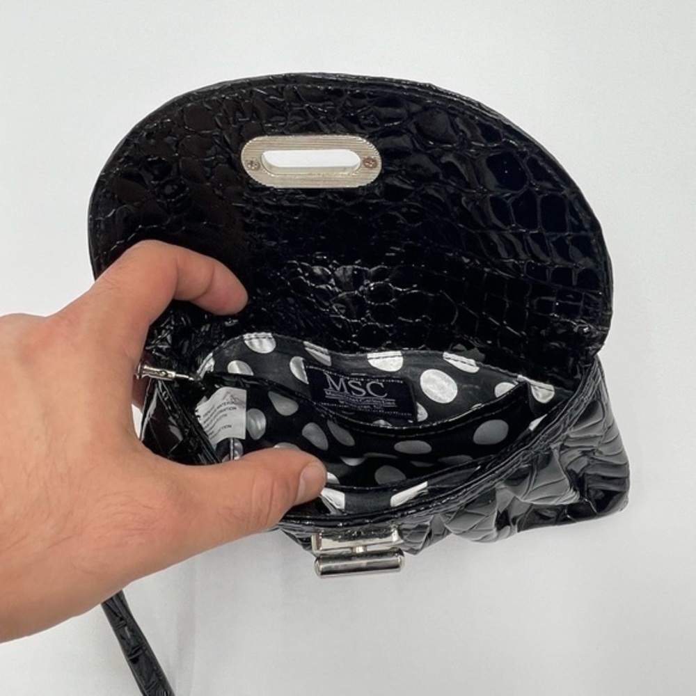 Main Street collection Black Faux Leather Clutch - Picture 3 of 4